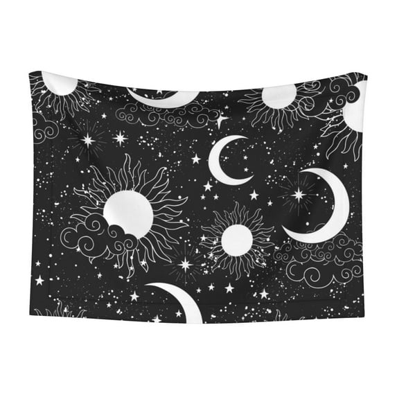 Naloa Crescent and Stars Dog Blanket, 3 Sizes Cat Blanket for Indoor Cats Large Medium Small Dog Gifts-Small