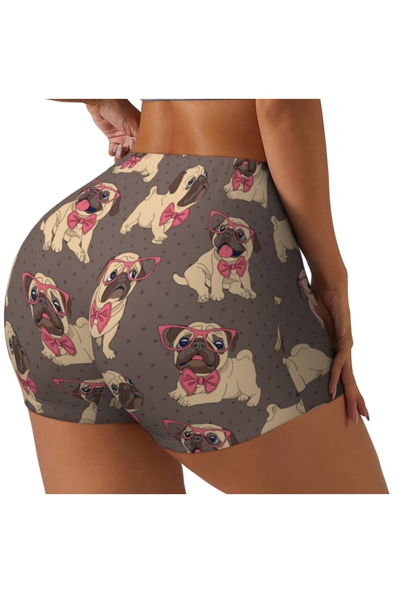 Cut Pug Biker Shorts for Women Seamless Scrunch Short Women’s Yoga Shorts for Gym Running Sport Shorts-XX-Large