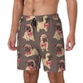 thumbnail image 1 of Naloa Cut Pug Print Men Swim Trunks with Compression Liner ,Board Shorts,Men's Swim Shorts with Drawstring and Elastic Waistband-3X-Large, 1 of 6