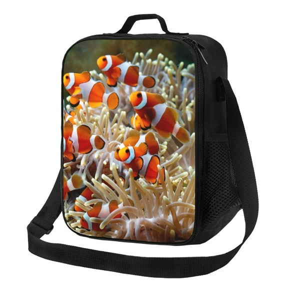 Naloa Cute Anemone Fish Lunch box Lunch bag for men women Large capacity Lunchbox Insulated Lunch bag Lunch box cooler