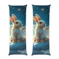 thumbnail image 1 of Naloa Cute Angel Winged Rabbit Super Soft 20x60 Body Pillow Case,Long Side Hidden Zipper（PILLOWS ARE NOT INCLUDED）, 1 of 6