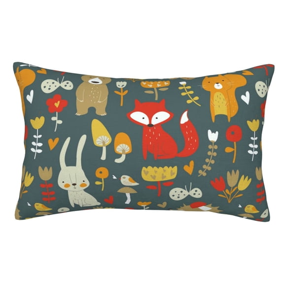 Naloa Cute Animal Forest Pillow Covers, Throw Pillow Case Cushion Covers,Cushion for Bedroom,Couch,Home-16"x24"