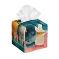 thumbnail image 1 of Naloa Cute Animal Party Tissue Box Cover Leather Tissue Holder Square Facial Tissue Case for Bathroom, Vanity Countertop, Tabletop, Car, 1 of 7