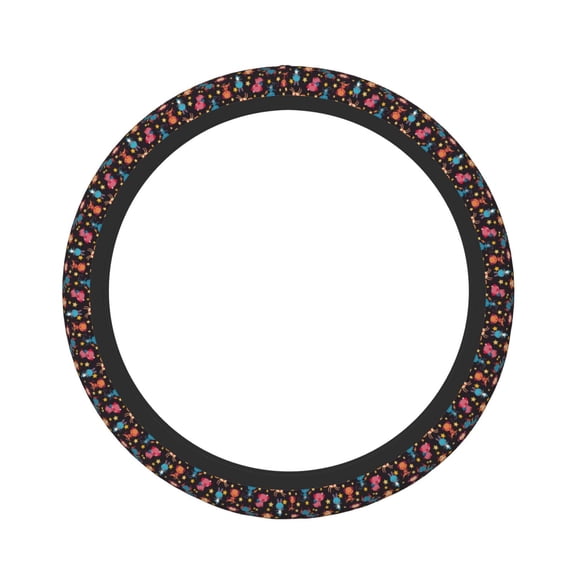 Naloa Cute Animals Elastic Steering Wheel Cover, Auto Steering Wheel Cover – 15 Inch , Comfortable Grip, Fit Suvs,Vans Cars,Trucks