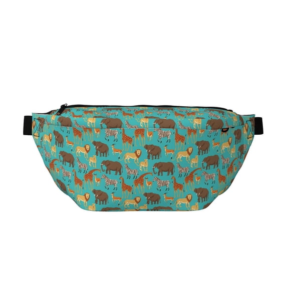 Naloa Cute Animals Print Running Belts for Men Women,Running Fanny Pack with 2-Zipper Pockets,Waterproof Waist Pack for Travel Hiking Running Outdoor Sports