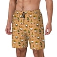 thumbnail image 1 of Naloa Cute Autumn With Gnomes Print Men Swim Trunks with Compression Liner ,Board Shorts,Men's Swim Shorts with Drawstring and Elastic Waistband-Medium, 1 of 6
