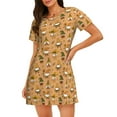 thumbnail image 1 of Naloa Cute Autumn With Gnomes Print Women Nightgowns,Womens Loungewear,Short Sleeve Sleepwear,Comfy Ladies Nightdress, 1 of 6