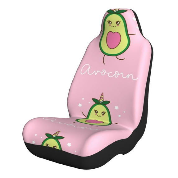 Naloa Cute Avocado Car Seat Covers 2PCs Front Car Seat Covers Universal fit for Most Cars SUVs and Trucks - 1