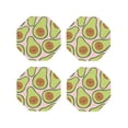 thumbnail image 1 of Naloa Cute Avocado Leather Coasters for Drinks, Durable Drink Coasters 4 Set for Tabletop Protection, Luxurious Home Décor and Housewarming Gift ( {designName})Octagon, 1 of 6