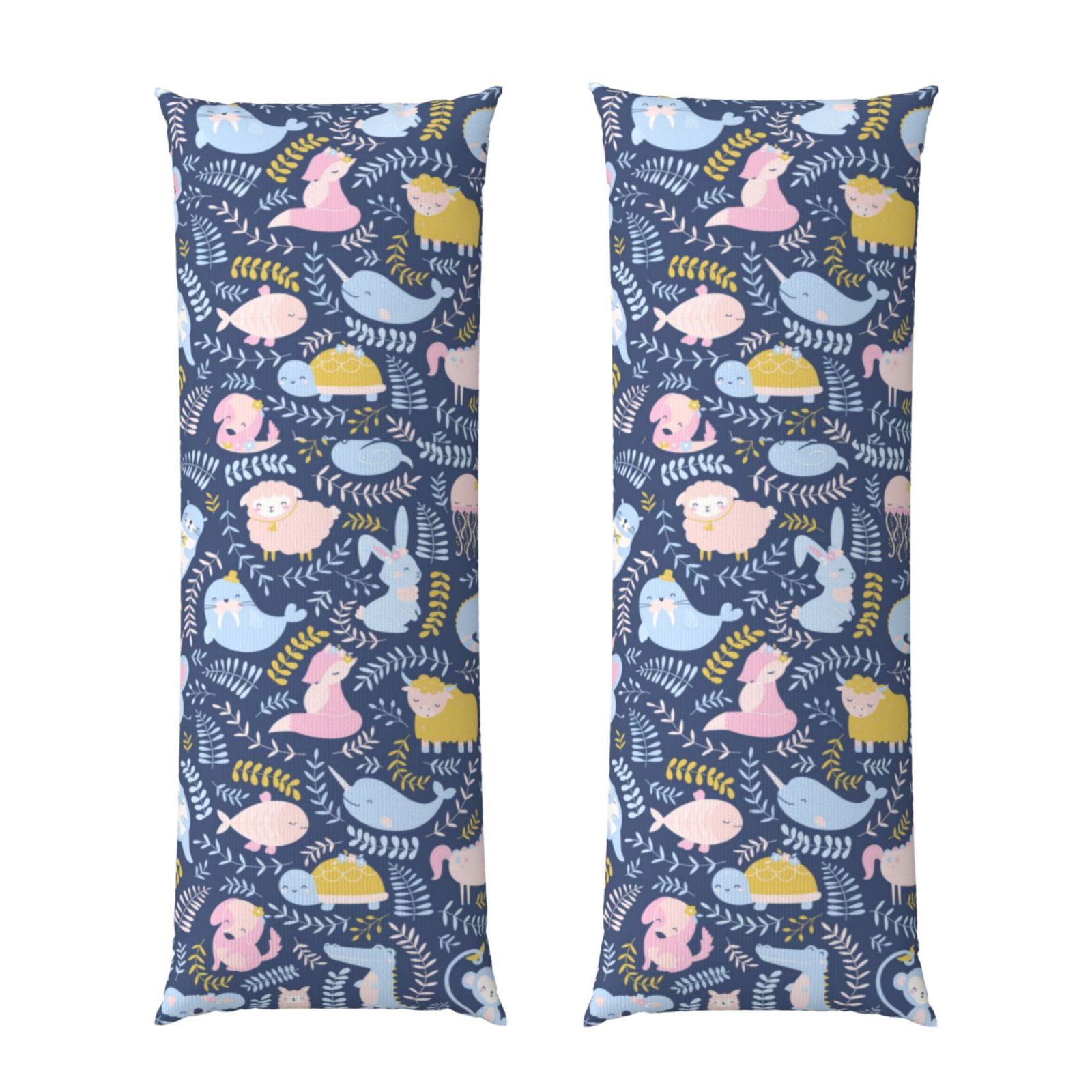 Naloa Cute Baby Animals Super Soft 20x60 Body Pillow Case,Long Side Hidden Zipper（PILLOWS ARE NOT INCLUDED）
