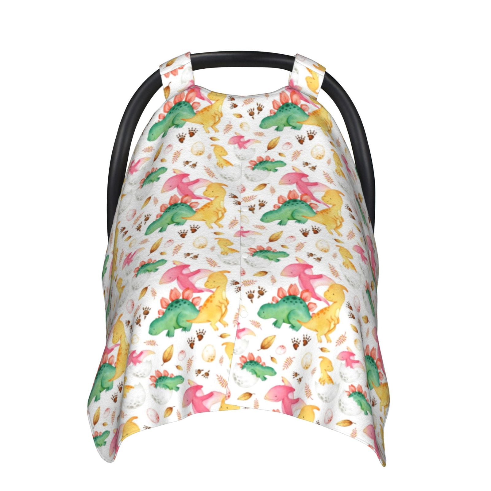 Naloa Cute Baby Dinosaurs Baby Car Seat Cover, Breathable Baby Carrier Cover, Multiuse Baby Carrier Cover & Nursing Breastfeeding Cover