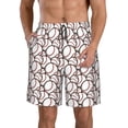 thumbnail image 1 of Naloa Cute Baseball Men's Beach Shorts, Surfing shorts, Swim trunks, Quick Dry Swim Trunks for Surfing Beach Fun - XX-Large, 1 of 9