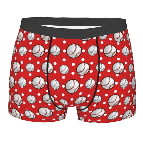Naloa Cute Baseball Print Mens Underwear - Boxers for Men, Classic Briefs for Men