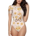 thumbnail image 1 of Naloa Cute Bee Gnome1 Women's Short-Sleeved Onesie, One-Piece Swimsuit for Parties, dates, clubs - X-Large, 1 of 9