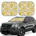 thumbnail image 1 of Naloa Cute Bee Gnome 2 Print 2-Piece Windshield Sunshade,Foldable Car Front Window Sun Shades,for Most Sedans SUV Truck-, 1 of 6