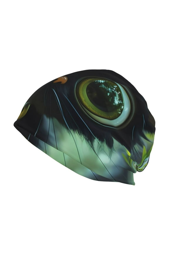 Cute Big-Eyed Black Cat Beanie for Men Women Knitted Unisex Winter Hat Beanies Cap Knit Cuffed Beanies Hats