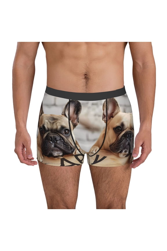 Cute Bulldogs Apply Mens Underwear - Boxers for Men, Mens Boxer Briefs, Classic Briefs for Men-Small