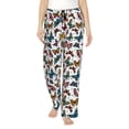 thumbnail image 1 of Naloa Cute Butterfly Print Women’s Ultra-Soft Comfy Pajama Lounge Pants with Pockets & Drawstring, 1 of 1