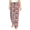 thumbnail image 1 of Naloa Cute Calf Print Women’s Ultra-Soft Comfy Pajama Lounge Pants with Pockets & Drawstring, 1 of 8