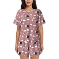 thumbnail image 1 of Naloa Cute Calf Women's Short-Sleeved Pajama Set, Loungewear, Summer pajamas, Breathable Cozy - 3X-Large, 1 of 9