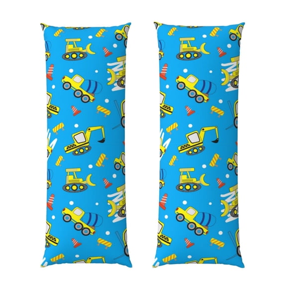 Naloa Cute Car Cartoon Super Soft 20x60 Body Pillow Case,Long Side Hidden Zipper(PILLOWS ARE NOT INCLUDED)