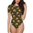 thumbnail image 1 of Naloa Cute Cartoon Bees Women's Short-Sleeved Onesie, One-Piece Swimsuit for Parties, dates, clubs - Large, 1 of 9