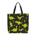 thumbnail image 1 of Naloa Cute Cartoon Dinosaurs Tote Bag for Women, Foldable Tote Bag With Zipper, Large Shoulder Bag, Top Handle Handbag for Travel, Work, Shopping, 1 of 9