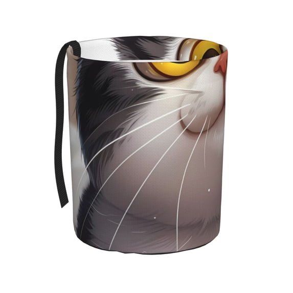 Naloa Cute Cartoon Kitten Car Trash Can Garbage Car Accessories Trash Can Car Waste Bin for for Driver and Passenger Any Vehicle