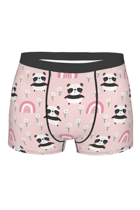 Cute Cartoon Panda Print Mens Underwear - Boxers for Men, Classic Briefs for Men