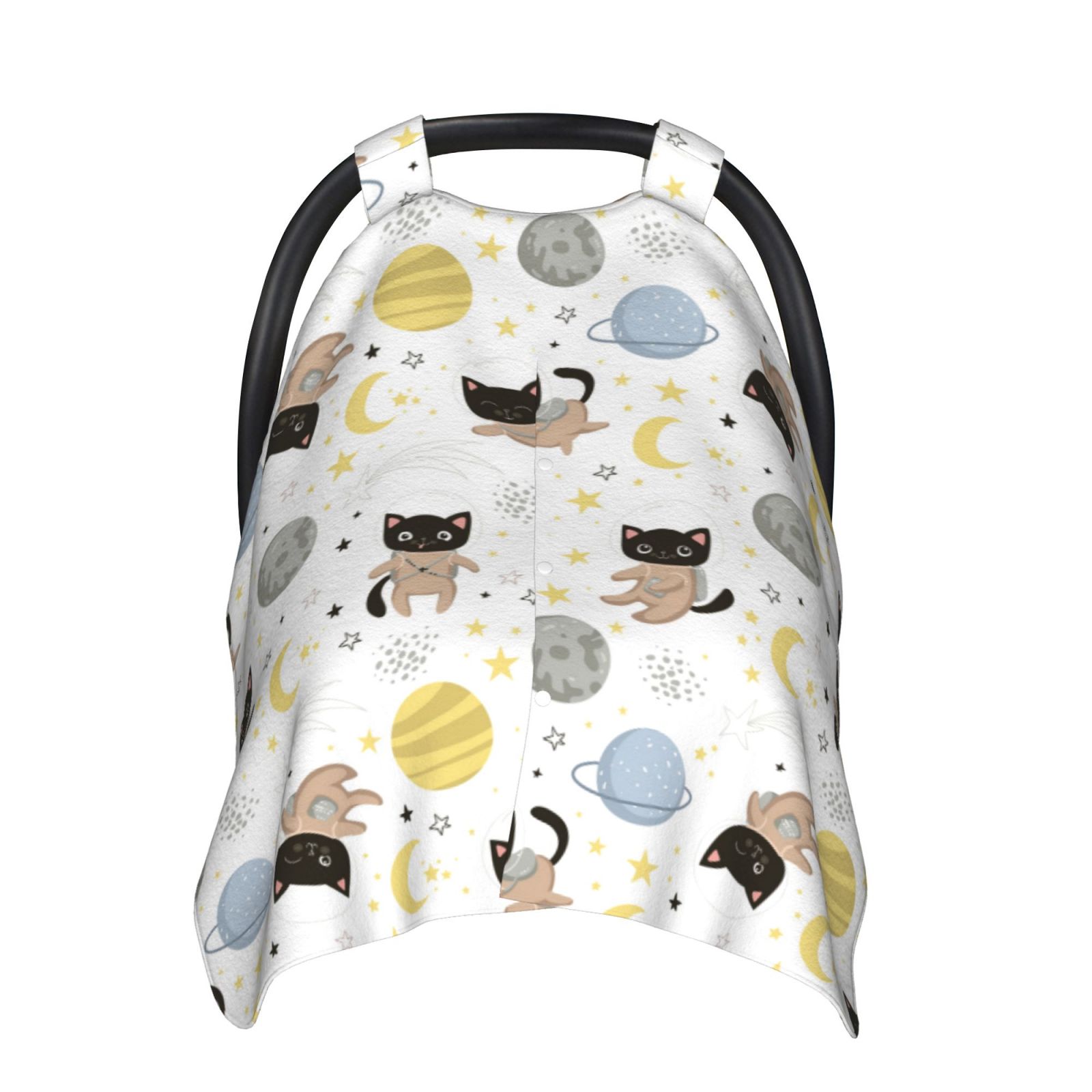 Naloa Cute Cat Baby Car Seat Cover, Breathable Baby Carrier Cover, Multiuse Baby Carrier Cover & Nursing Breastfeeding Cover