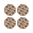 thumbnail image 1 of Naloa Cute Cat Leather Coasters for Drinks, Durable Drink Coasters 4 Set for Tabletop Protection, Luxurious Home Décor and Housewarming Gift ( {designName})Octagon, 1 of 6