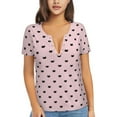 thumbnail image 1 of Naloa Cute Cat Print T-Shirts Short Sleeve V Neck Tees for Women Fashion Tops Trendy Lightweight Soft Casual Summer Outfits Clothes, 1 of 5