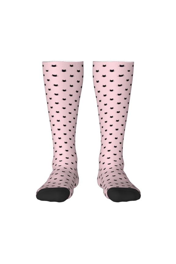 Cute Cat Thigh High Socks Extra Long Stretchy Sock Women Over Knee High Opaque Stocking Daily Wear