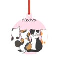 thumbnail image 1 of Naloa Cute Cats Acrylic Santa Tree Decorations Christmas Hanging Pendant for Christmas Winter New Year Party Hanging Decorations-Round Shape, 1 of 7