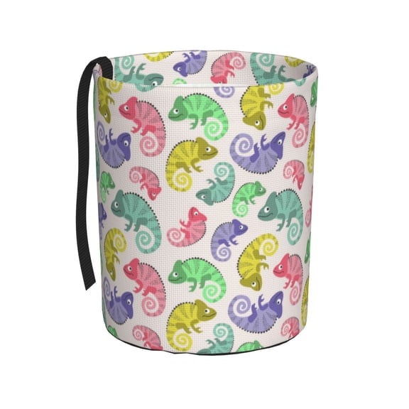 Naloa Cute Chameleons Car Trash Can Garbage Car Accessories Trash Can Car Waste Bin for for Driver and Passenger Any Vehicle