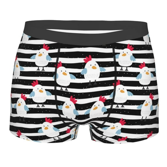 Naloa Cute Chicken Print Mens Underwear - Boxers for Men, Classic Briefs for Men