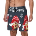 thumbnail image 1 of Naloa Cute Christmas Gnomes (2) Print Men Swim Trunks with Compression Liner ,Board Shorts,Men's Swim Shorts with Drawstring and Elastic Waistband-Medium, 1 of 6