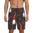 thumbnail image 1 of Naloa Cute Christmas Gnomes Men's Short Pajama Pants, Lounge Comfort Shorts with Elasticized Waistband and Side Pockets - Large, 1 of 9