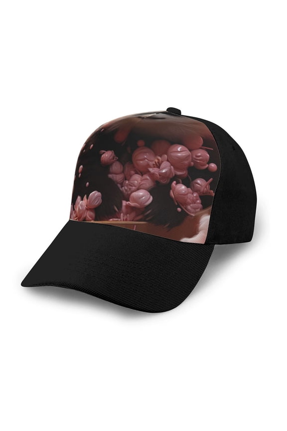 Cute Cloud Panda Adult adjustable Print Baseball Hat, Patchwork curved brim baseball capfor Men and Women, One Size