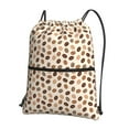 thumbnail image 1 of Naloa Cute Coffee Bean Print Drawstring Backpack String Bag Cinch Water Resistant for Gym Shopping Sport Yoga, 1 of 6