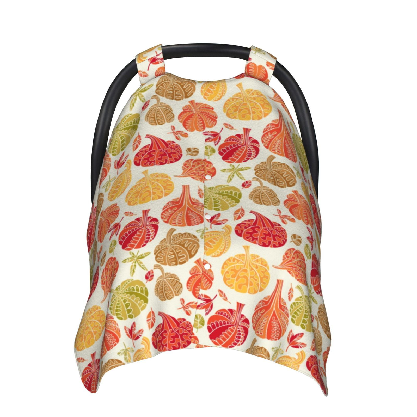 Naloa Cute Colorful Pumpkins Baby Car Seat Cover, Breathable Baby Carrier Cover, Multiuse Baby Carrier Cover & Nursing Breastfeeding Cover