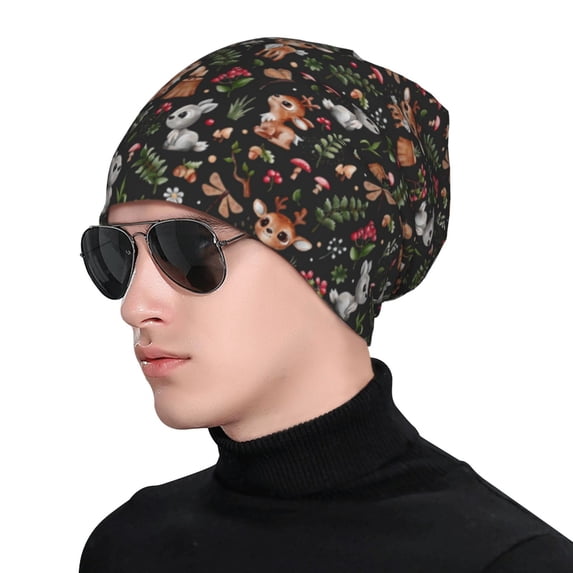 Naloa Cute Deer Soft Beanie Hat, Knit Beanie Daily Beanie in Fine Knit for Women Men Winter Travel, Outdoor