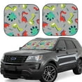 thumbnail image 1 of Naloa Cute Dinosaur 2 Piece Foldable Car Sun Shades, Car Windshield Sunshade, Front Window Sunshade for Car, Truck, SUV - Small, 1 of 7