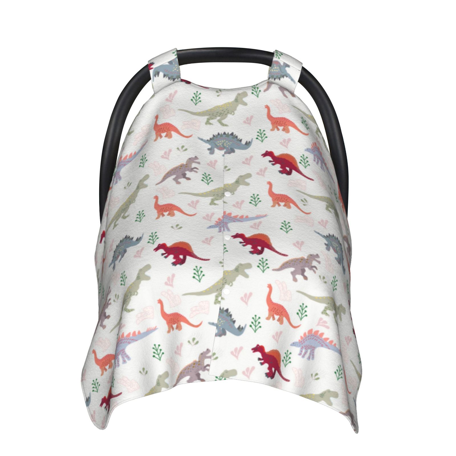 Naloa Cute Dinosaur Baby Car Seat Cover, Breathable Baby Carrier Cover, Multiuse Baby Carrier Cover & Nursing Breastfeeding Cover