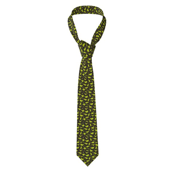 Naloa Cute Dinosaurs (2) Print Solid Color Tie Formal Necktie for Men，Suitable for business, daily life, work