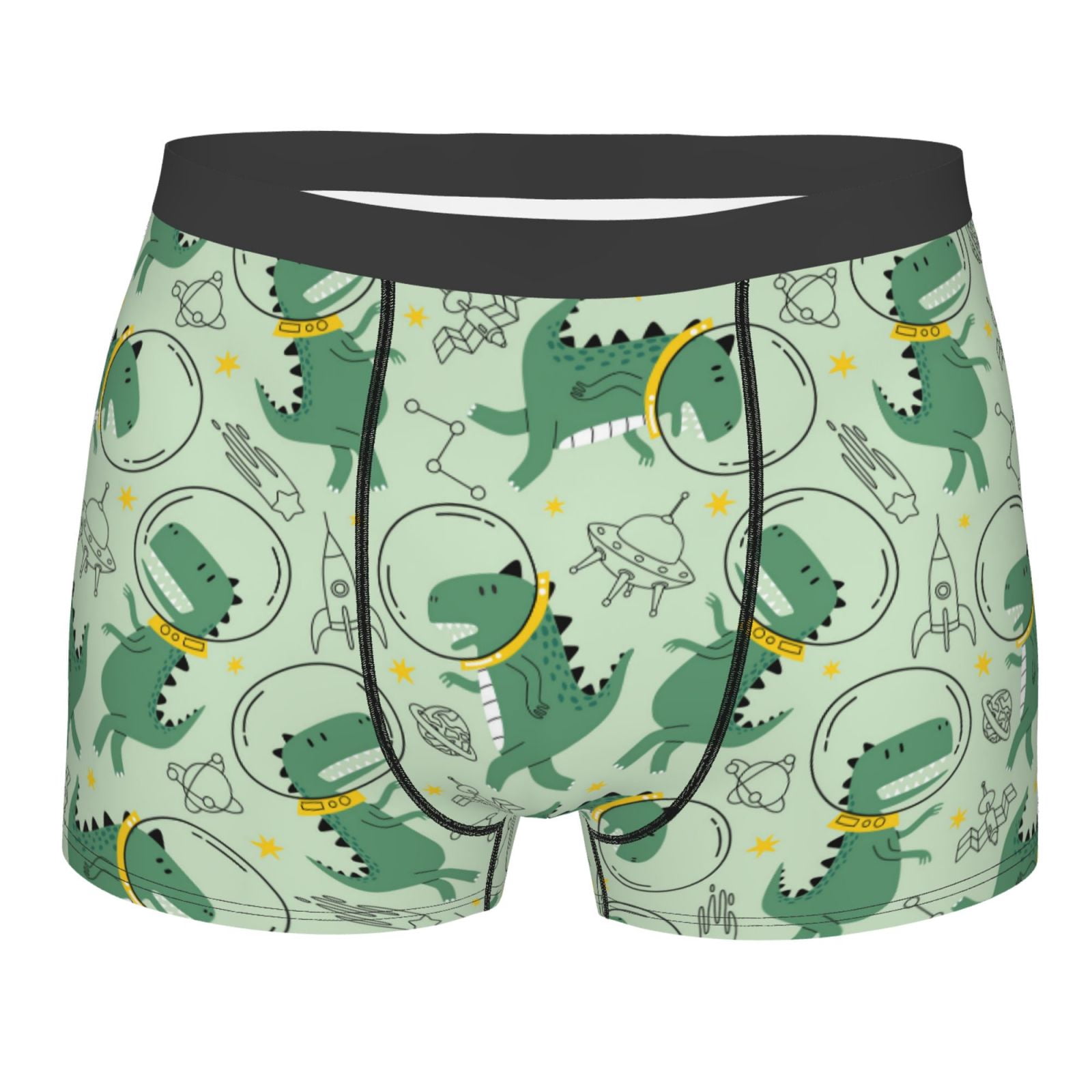 Naloa Cute Dinosaurs in Space Print Mens Underwear - Boxers for Men ...
