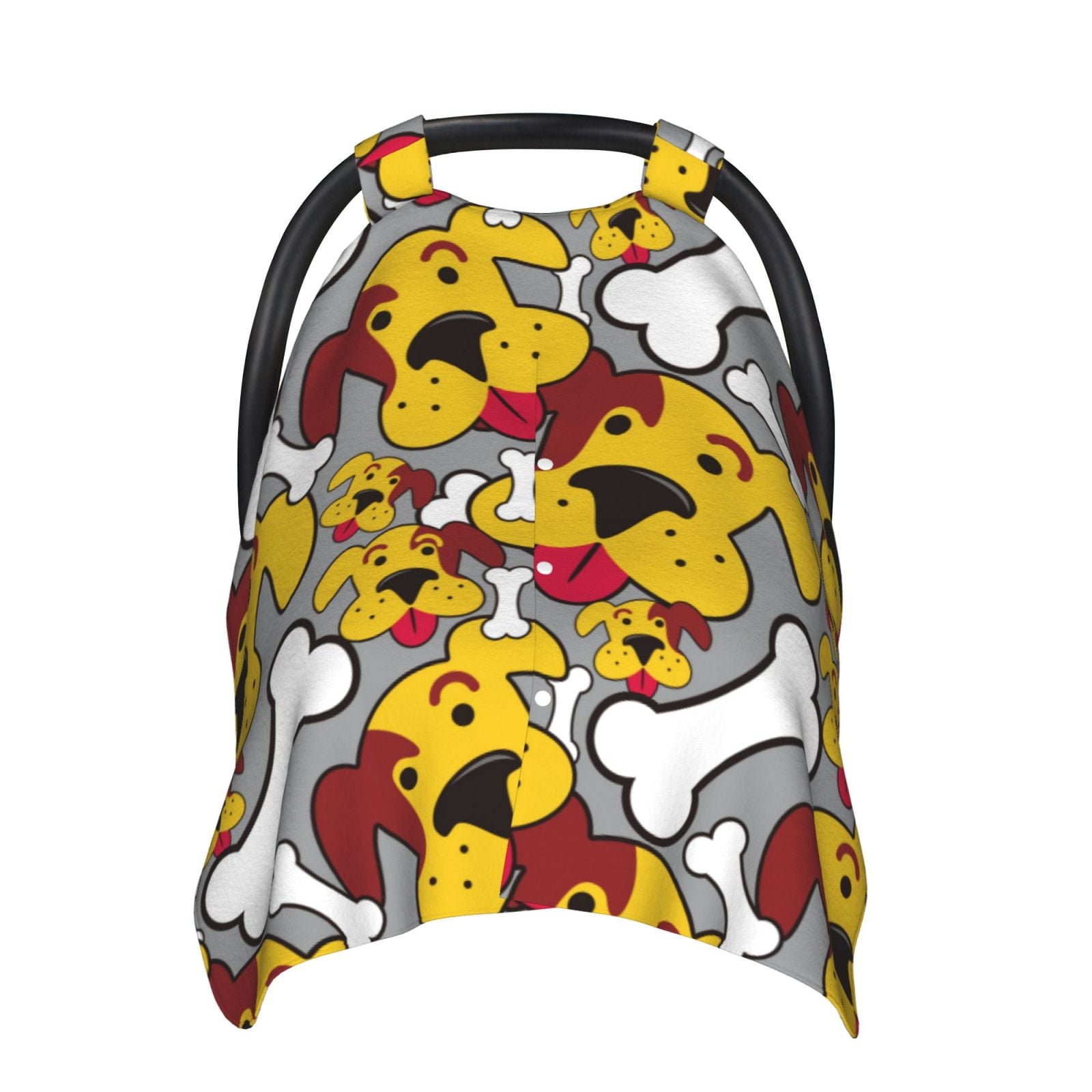 Naloa Cute Dog Baby Car Seat Cover, Breathable Baby Carrier Cover, Multiuse Baby Carrier Cover & Nursing Breastfeeding Cover