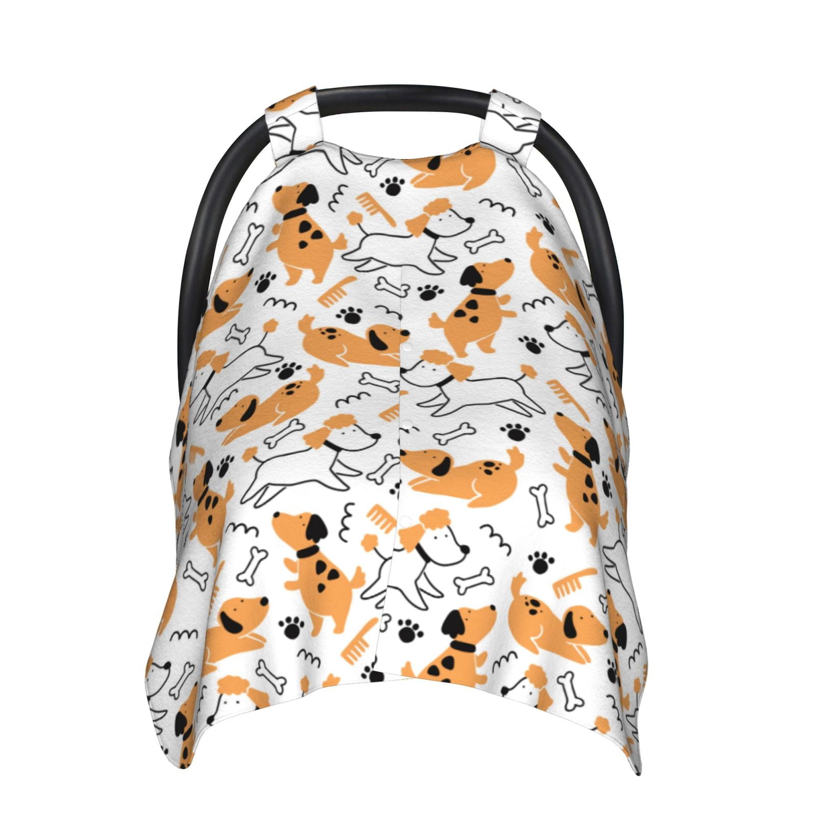 Naloa Cute Dog Baby Car Seat Cover, Breathable Baby Carrier Cover, Multiuse Baby Carrier Cover & Nursing Breastfeeding Cover