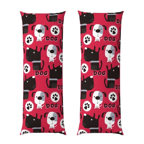 Naloa Cute Dog Body Pillow Cover, Pillowcases with Hidden Zipper Breathable Long Pillow Case (Pillows are not included,20x54 inch)