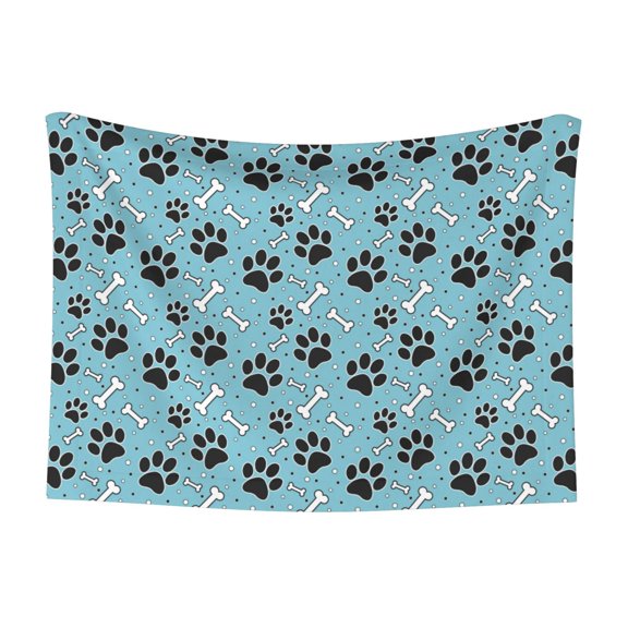 Naloa Cute Dog Footprints Dog Blanket, 3 Sizes Cat Blanket for Indoor Cats Large Medium Small Dog Gifts-Medium